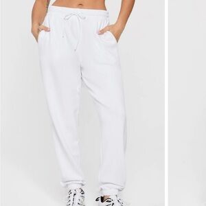 Yitty White Jogger Sweat Pants